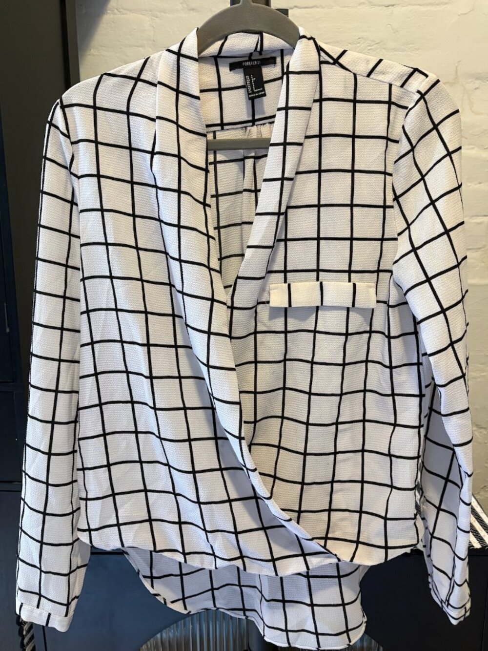 Forever 21 White Patterned Top